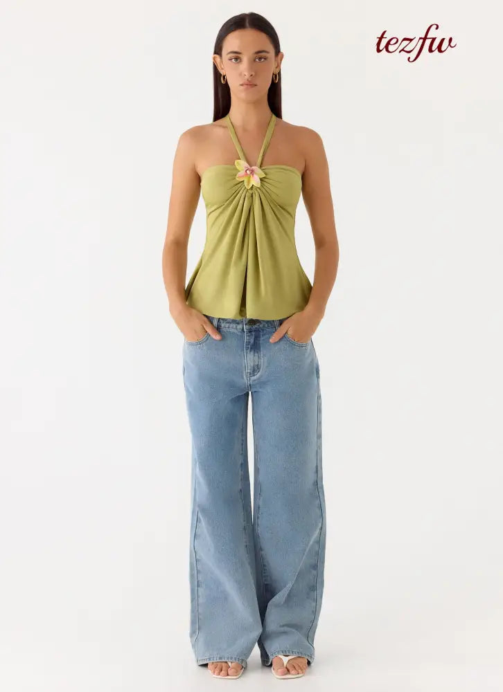 Aesha Low Rise Denim Jeans - Light Denim - Jeans