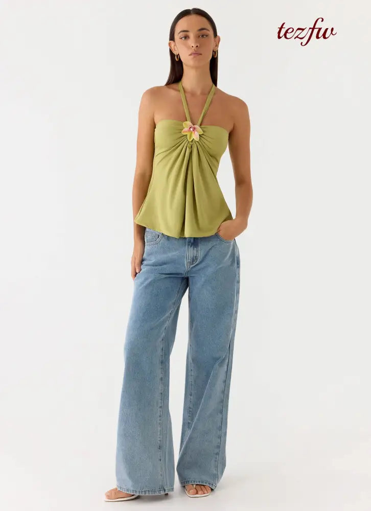 Aesha Low Rise Denim Jeans - Light Denim - Jeans