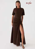 Celyse Maxi Dress - Chocolate - Maxi Dresses