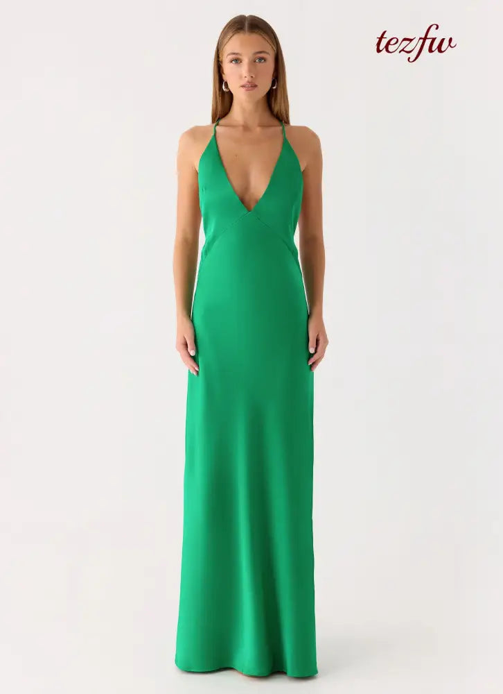 Esmeray Maxi Dress - Emerald Green - Maxi Dresses