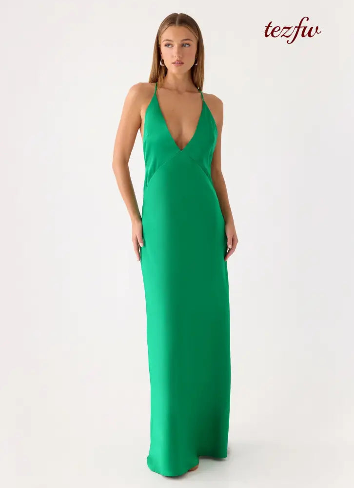 Esmeray Maxi Dress - Emerald Green - Maxi Dresses