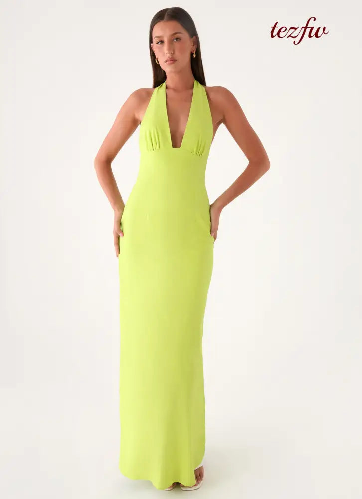 Feyric Maxi Dress - Apple Green - Maxi Dresses