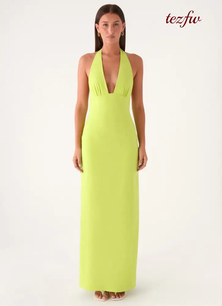 Feyric Maxi Dress - Apple Green - Maxi Dresses