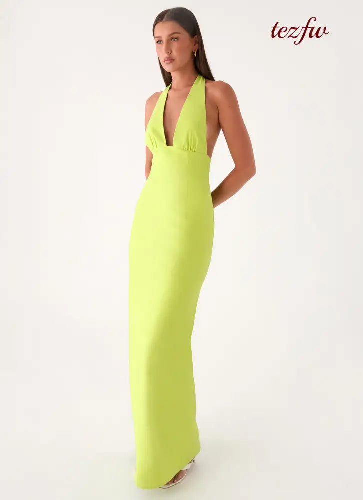 Feyric Maxi Dress - Apple Green - Maxi Dresses