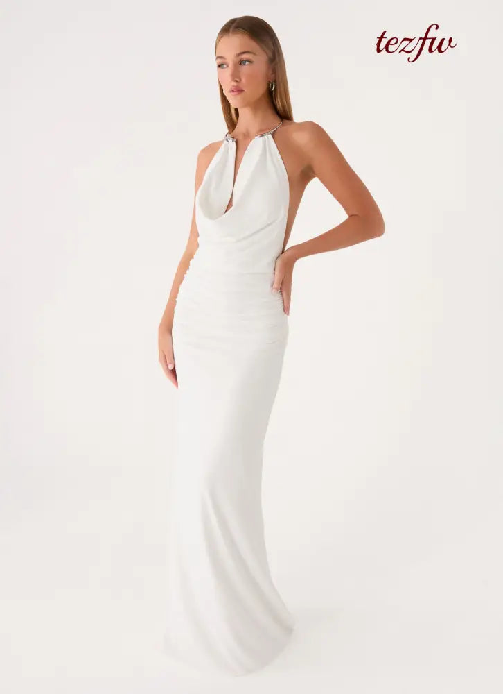 Hena Maxi Dress - White - Maxi Dresses