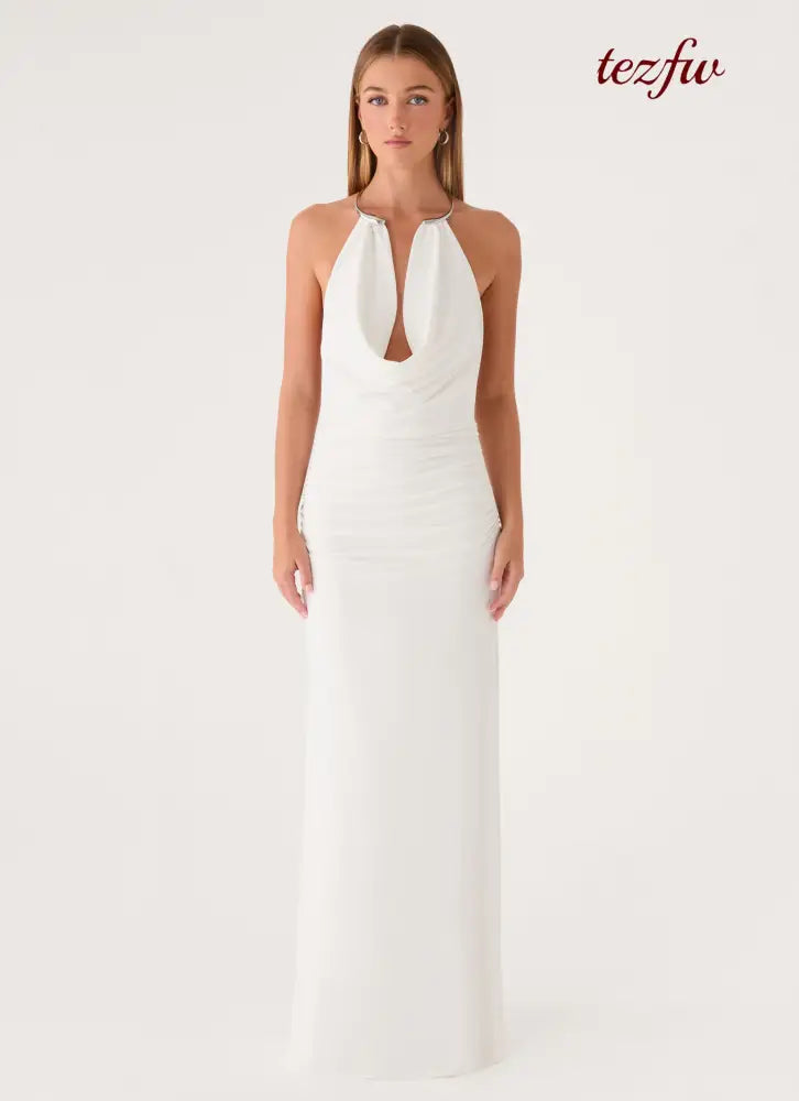 Hena Maxi Dress - White - Maxi Dresses