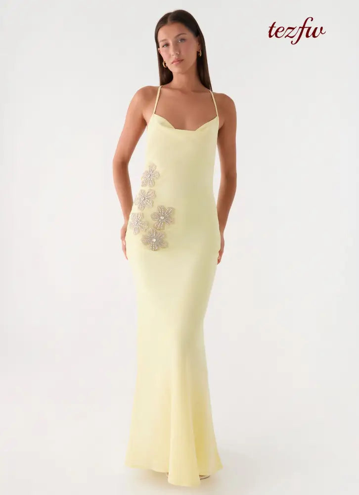 Joella Maxi Dress - Yellow - Maxi Dresses