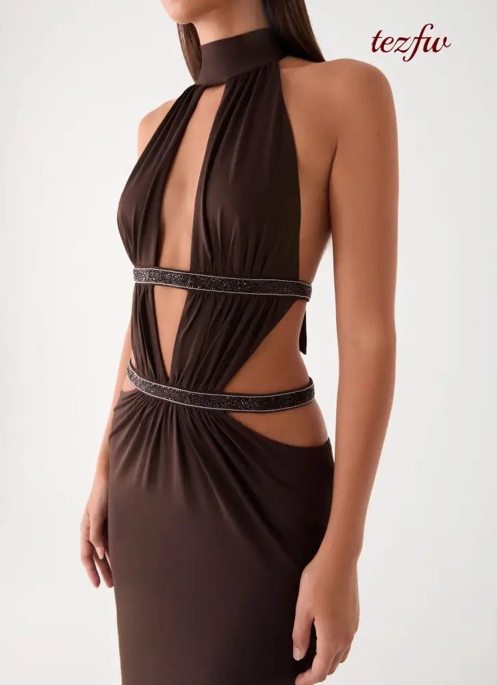 Kendrah Maxi Dress - Chocolate - Maxi Dresses