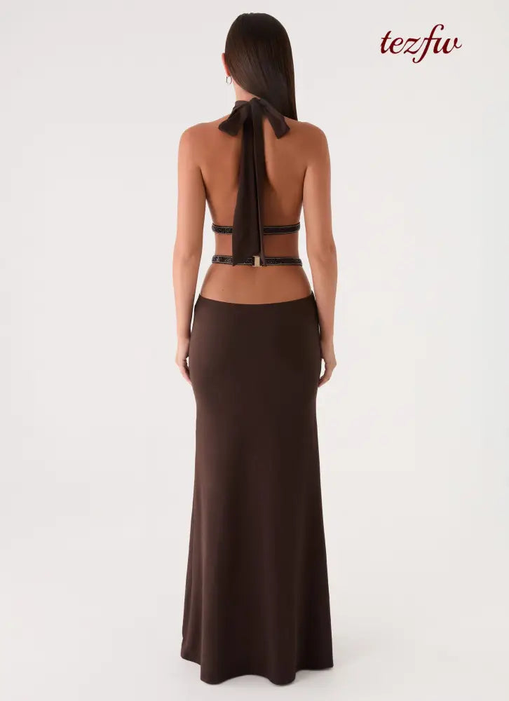 Kendrah Maxi Dress - Chocolate - Maxi Dresses