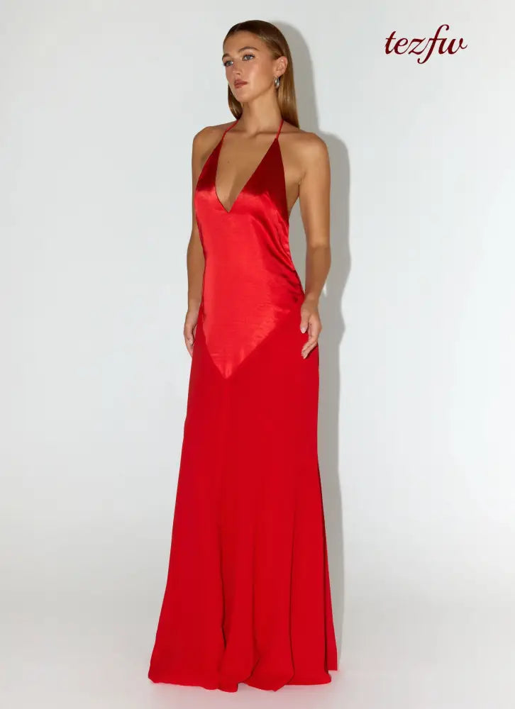 Leilah Maxi Dress - Cherry - Maxi Dresses