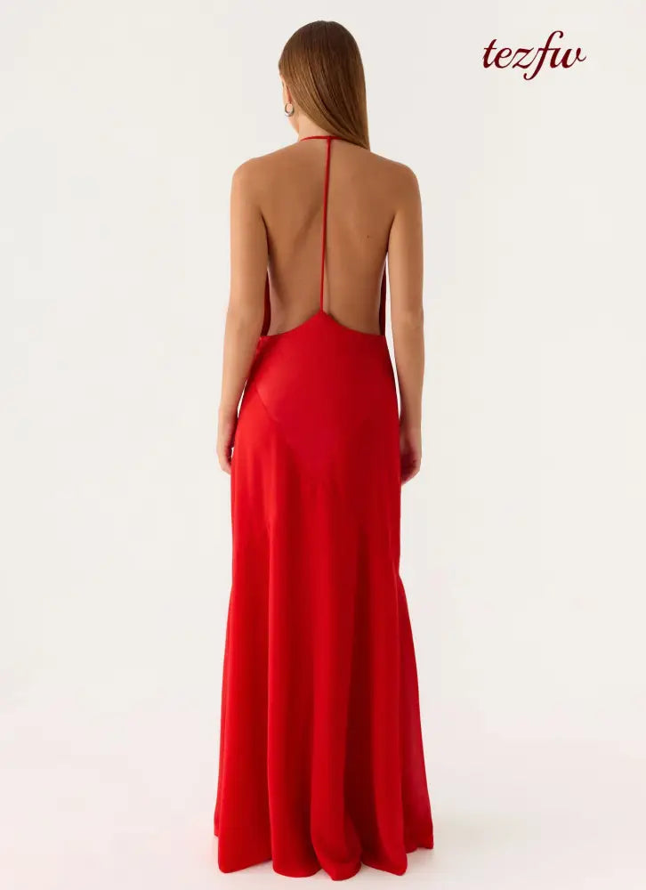 Leilah Maxi Dress - Cherry - Maxi Dresses
