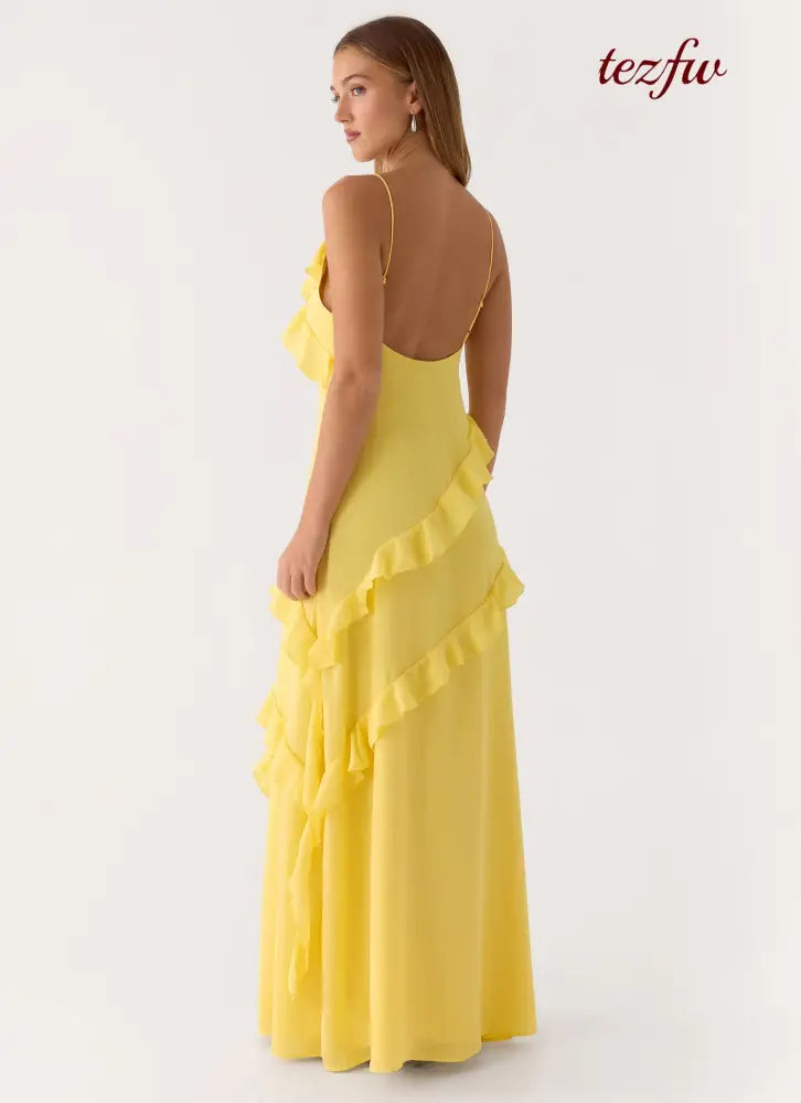 Mishal Maxi Dress - Bright Lemon - Maxi Dresses