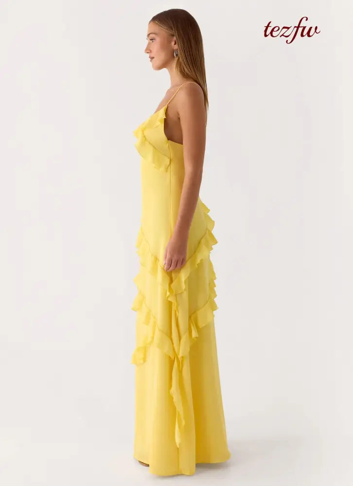 Mishal Maxi Dress - Bright Lemon - Maxi Dresses