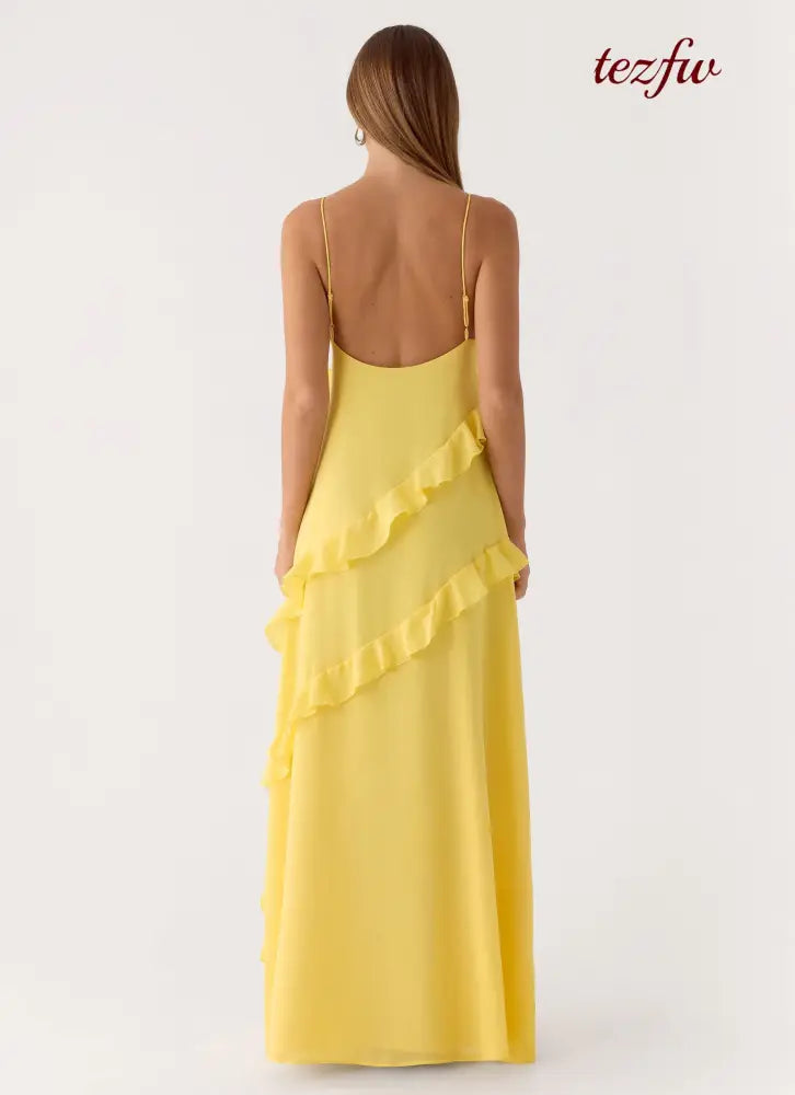 Mishal Maxi Dress - Bright Lemon - Maxi Dresses