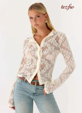 Orellia Long Sleeve Top - Ivory - Long Sleeve Tops