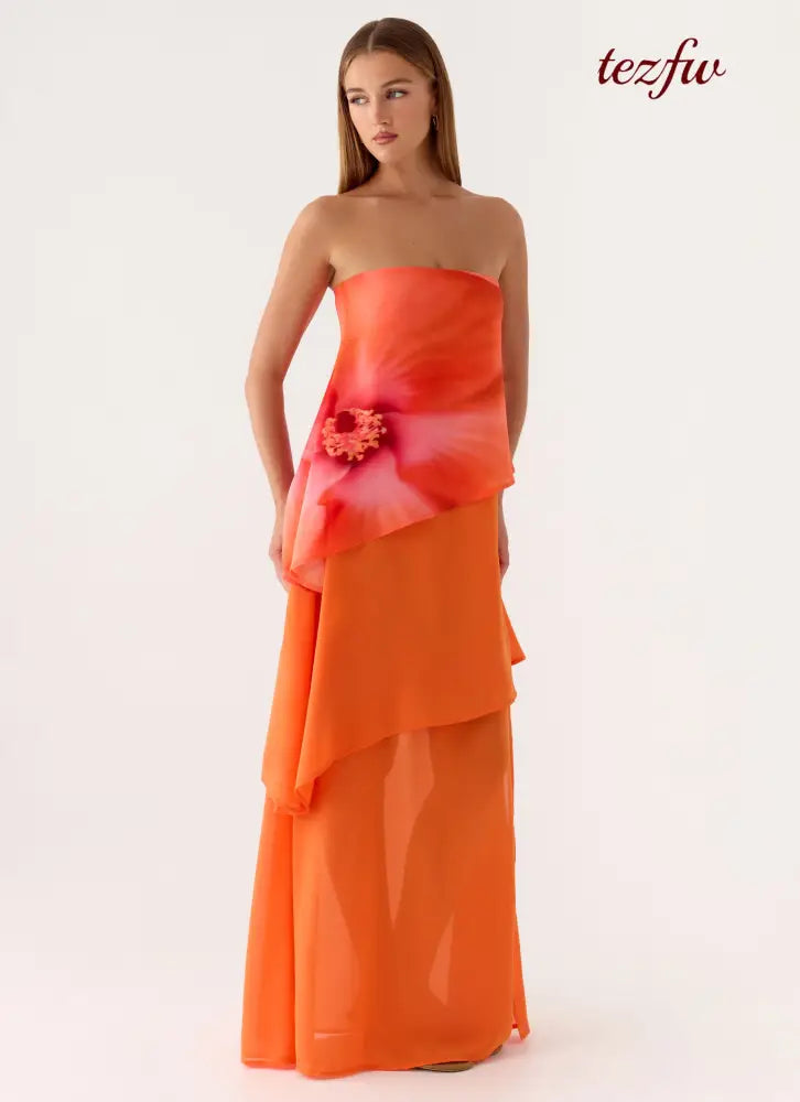 Persuasive Maxi Dress - Orange Blossom - Maxi Dresses