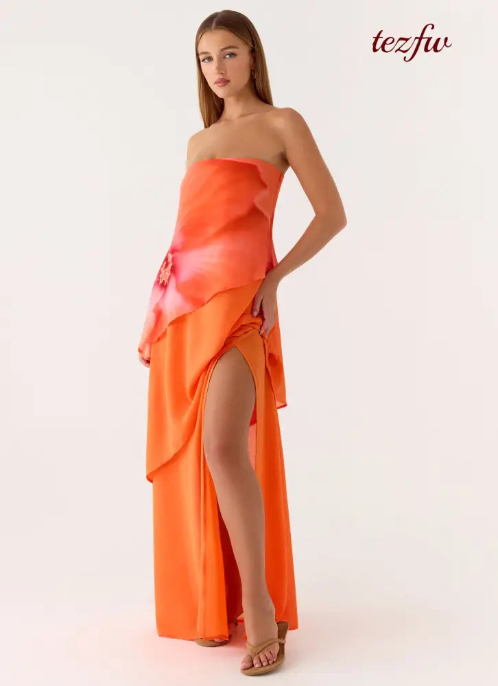 Persuasive Maxi Dress - Orange Blossom - Maxi Dresses
