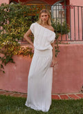 Rexi One Shoulder Maxi Dress - White - Maxi Dresses