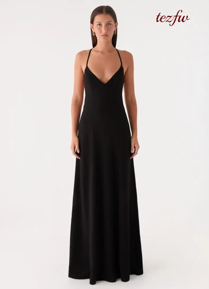 Russian Roulette Maxi Dress - Black - Maxi Dresses