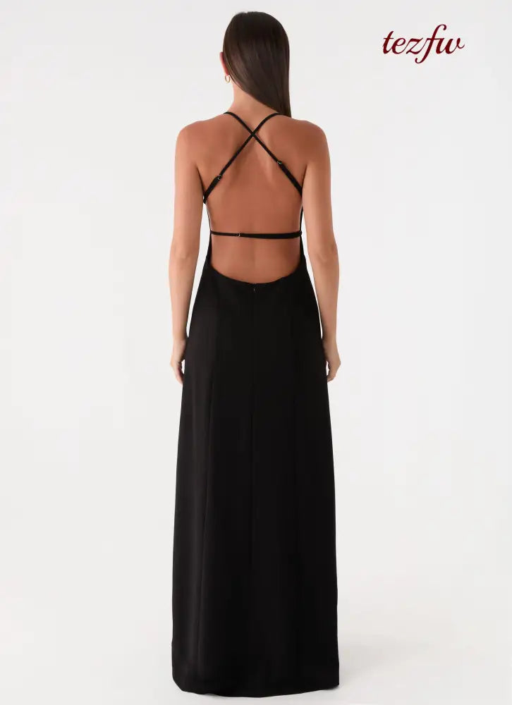 Russian Roulette Maxi Dress - Black - Maxi Dresses