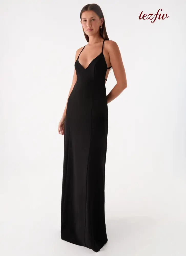Russian Roulette Maxi Dress - Black - Maxi Dresses