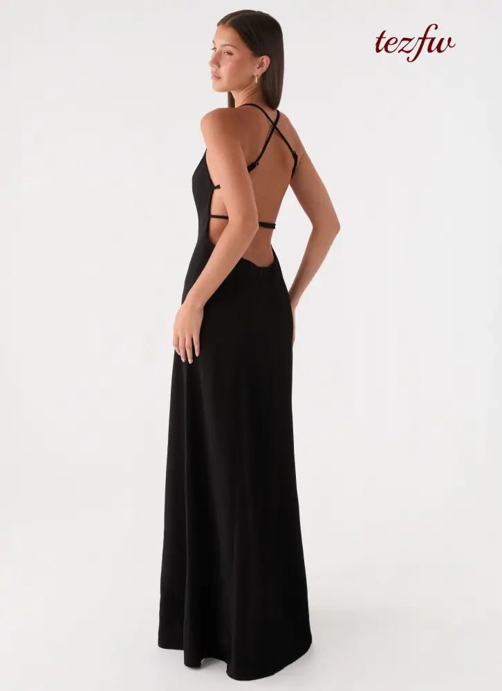 Russian Roulette Maxi Dress - Black - Maxi Dresses