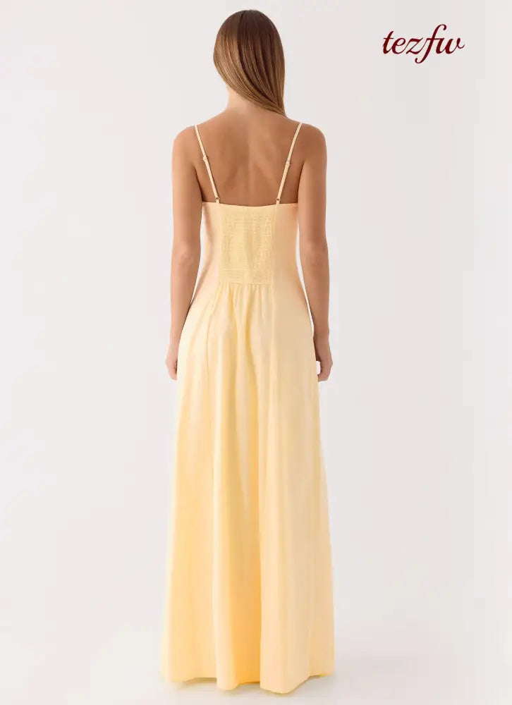 Samah Maxi Dress - Lemon - Maxi Dresses