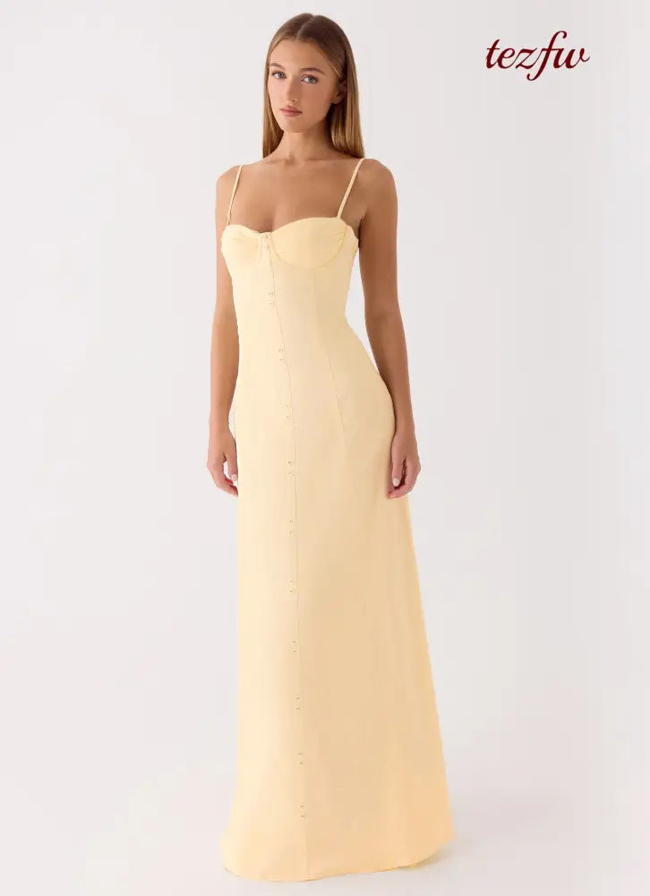 Samah Maxi Dress - Lemon - Maxi Dresses