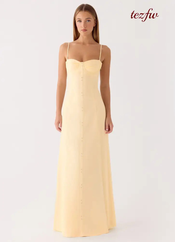 Samah Maxi Dress - Lemon - Maxi Dresses