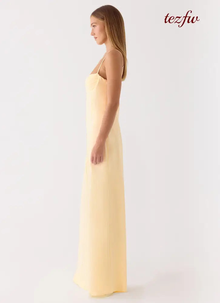 Samah Maxi Dress - Lemon - Maxi Dresses
