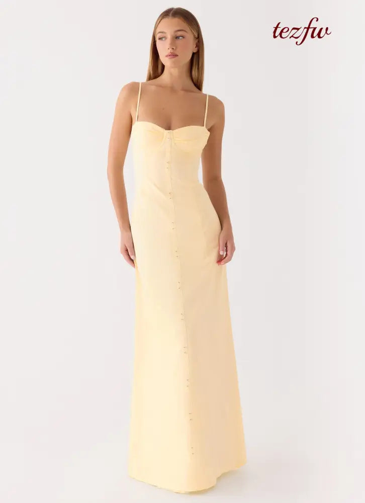 Samah Maxi Dress - Lemon - Maxi Dresses