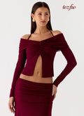 Thorness Long Sleeve Top - Plum - Tops