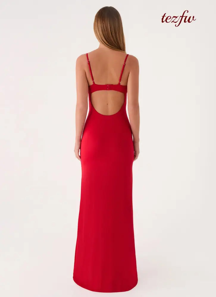 Vamonos Maxi Dress - Cherry Red - Maxi Dresses