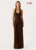 Vedetta Maxi Dress - Chocolate - Maxi Dresses