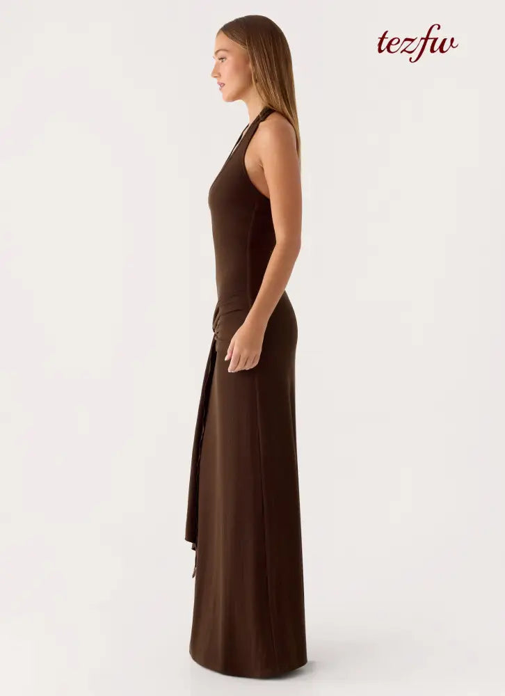Vedetta Maxi Dress - Chocolate - Maxi Dresses