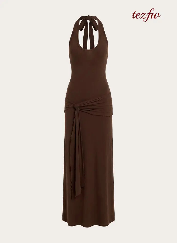 Vedetta Maxi Dress - Chocolate - Maxi Dresses